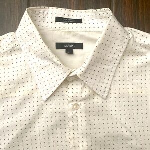 Alfani White Patterned Men's Shirt